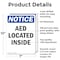 Signmission AED Located Inside, 7 in W x Rectangle, Aluminum OS-2PACK-NS-A-710-V-10065 - alternate 5